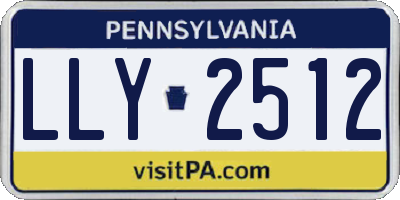 PA license plate LLY2512