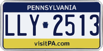 PA license plate LLY2513