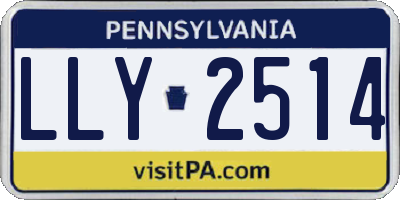 PA license plate LLY2514