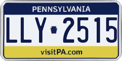 PA license plate LLY2515