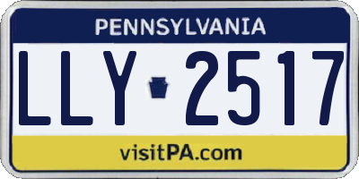 PA license plate LLY2517