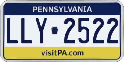PA license plate LLY2522