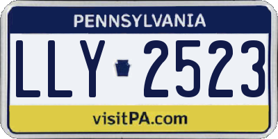 PA license plate LLY2523
