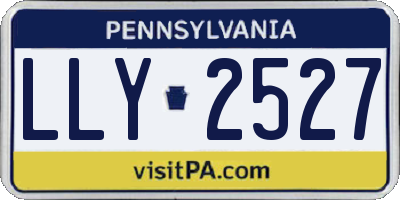 PA license plate LLY2527