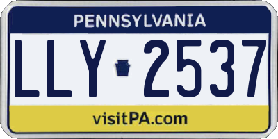 PA license plate LLY2537