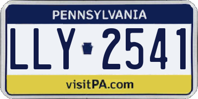 PA license plate LLY2541