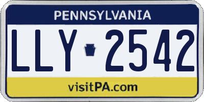 PA license plate LLY2542
