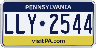 PA license plate LLY2544