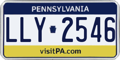PA license plate LLY2546