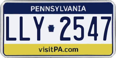 PA license plate LLY2547
