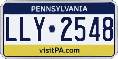 PA license plate LLY2548