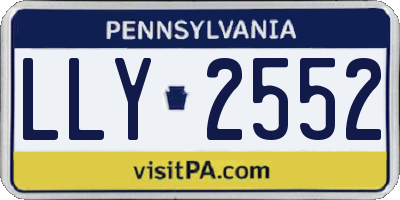 PA license plate LLY2552