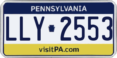 PA license plate LLY2553