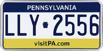 PA license plate LLY2556