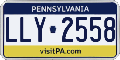 PA license plate LLY2558