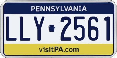 PA license plate LLY2561