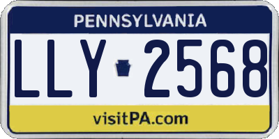 PA license plate LLY2568