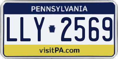 PA license plate LLY2569