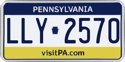 PA license plate LLY2570