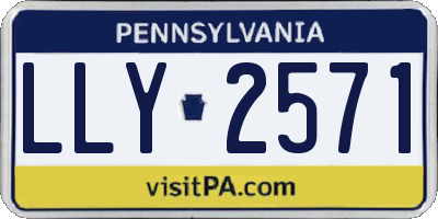PA license plate LLY2571