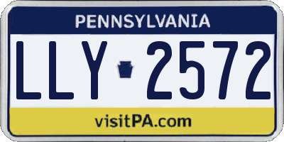 PA license plate LLY2572