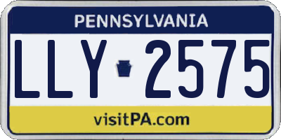 PA license plate LLY2575