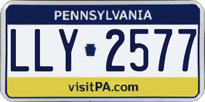 PA license plate LLY2577