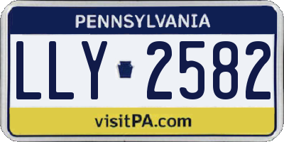 PA license plate LLY2582