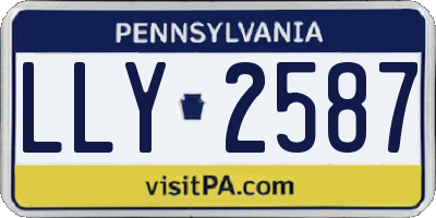 PA license plate LLY2587