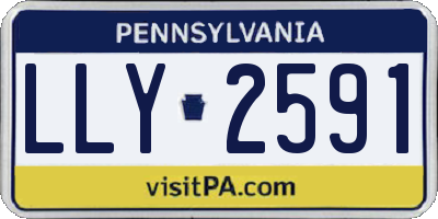 PA license plate LLY2591