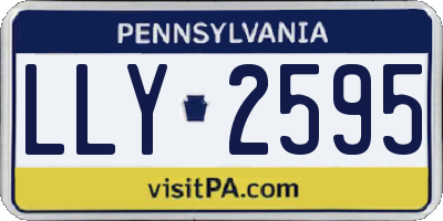 PA license plate LLY2595