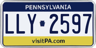 PA license plate LLY2597