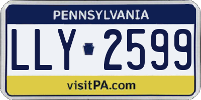 PA license plate LLY2599