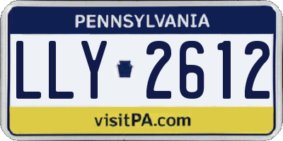 PA license plate LLY2612
