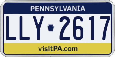 PA license plate LLY2617