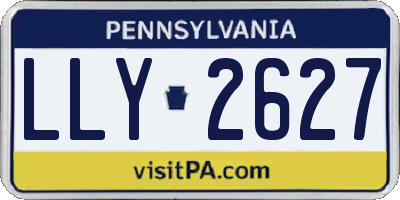 PA license plate LLY2627
