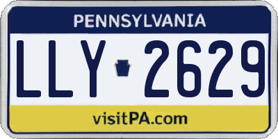 PA license plate LLY2629