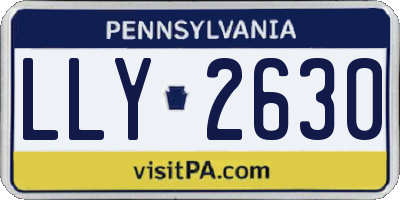 PA license plate LLY2630