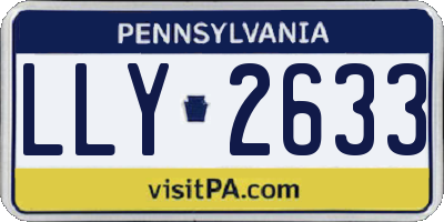 PA license plate LLY2633