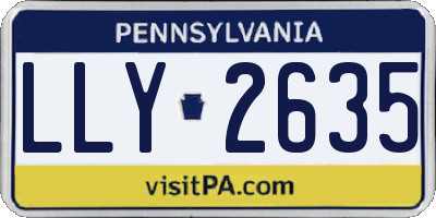PA license plate LLY2635