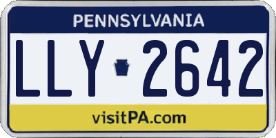 PA license plate LLY2642