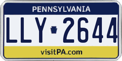 PA license plate LLY2644