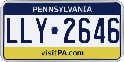 PA license plate LLY2646