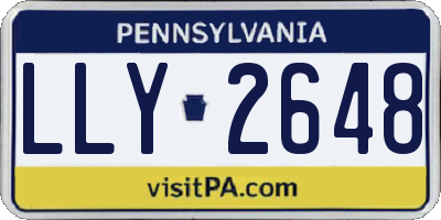 PA license plate LLY2648
