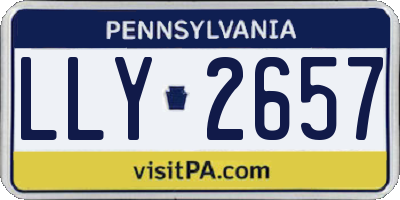 PA license plate LLY2657