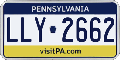 PA license plate LLY2662