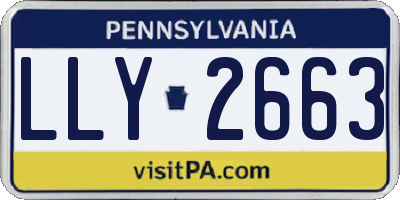 PA license plate LLY2663