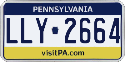 PA license plate LLY2664