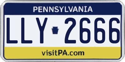 PA license plate LLY2666