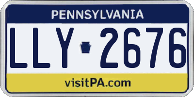 PA license plate LLY2676